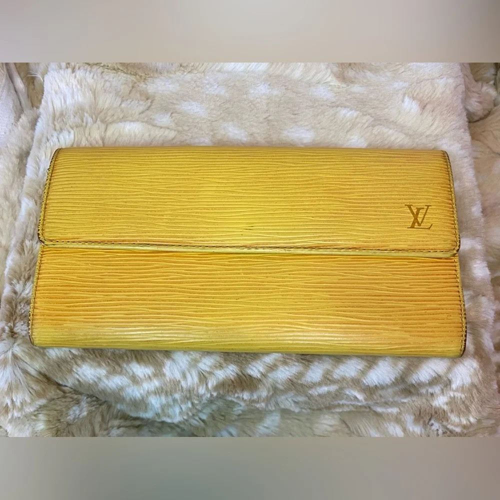 Louis Vuitton Yellow Epi Long Wallet